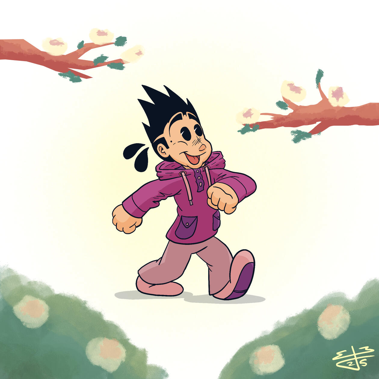 Spring is in the air and the blossoms are growing on its branches. A good day for our protagonist EOC Murphy!